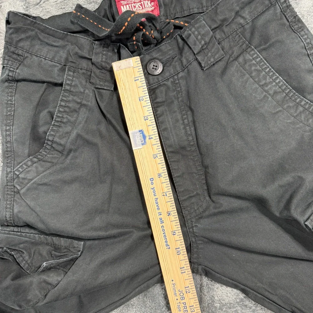 Matchstick Cargo Pants Mens S 29 Black Workwear Multi Pocket Tactical‎ Trousers